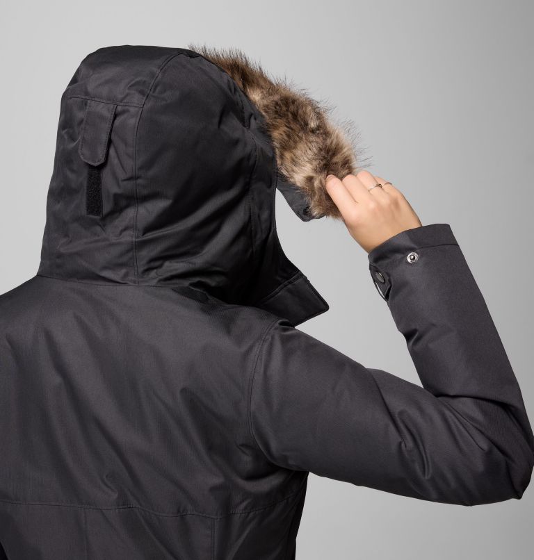 Women's Suttle Mountain Long Insulated Jacket, Color: Black, image 9