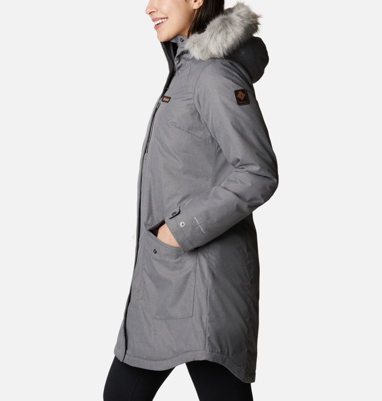 Thumbnail: Women's Suttle Mountain Long Insulated Jacket, Color: City Grey, image 3