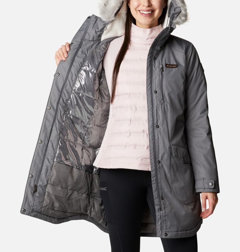 Thumbnail: Women's Suttle Mountain Long Insulated Jacket, Color: City Grey, image 5