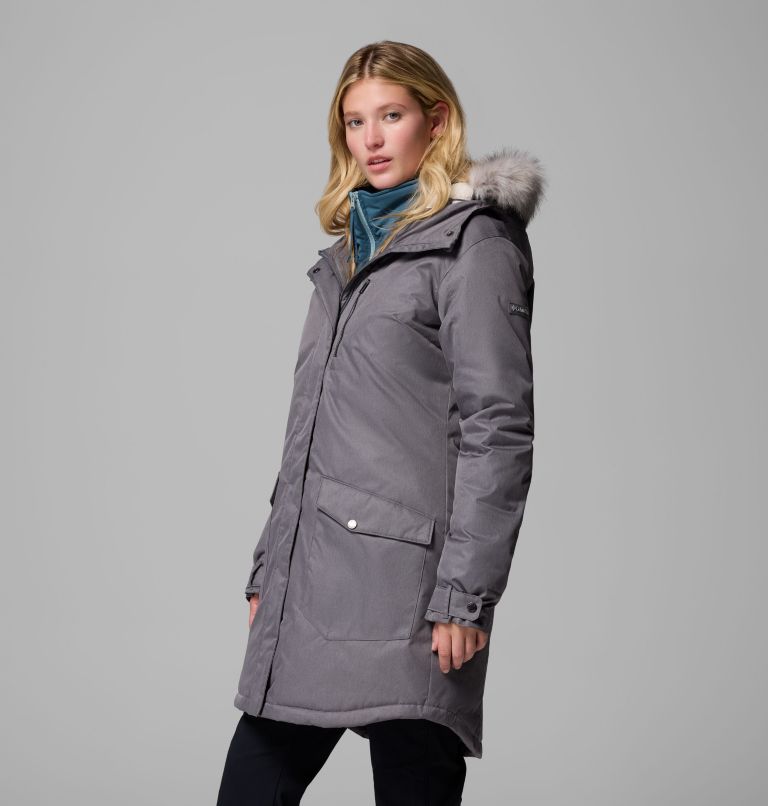 Women's Suttle Mountain Long Insulated Jacket, Color: City Grey, image 4