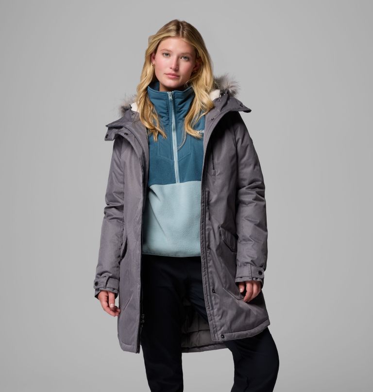 Women's Suttle Mountain Long Insulated Jacket, Color: City Grey, image 5