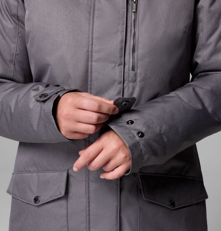 Women's Suttle Mountain Long Insulated Jacket, Color: City Grey, image 8