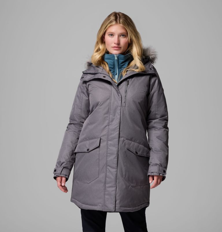 Women's Suttle Mountain Long Insulated Jacket, Color: City Grey, image 1