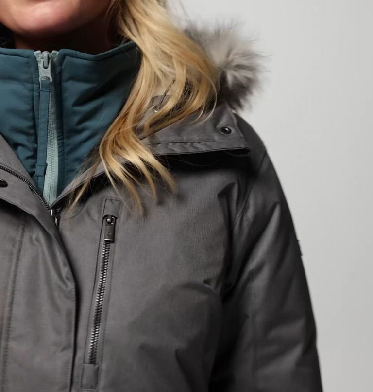 Women's Suttle Mountain Long Insulated Jacket, Color: City Grey