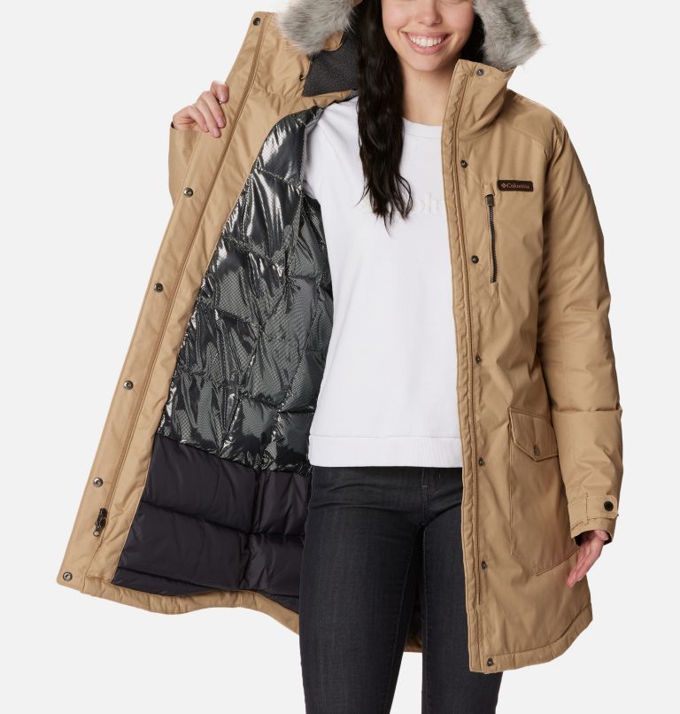 Women's Suttle Mountain Long Insulated Jacket, Color: Beach, image 5