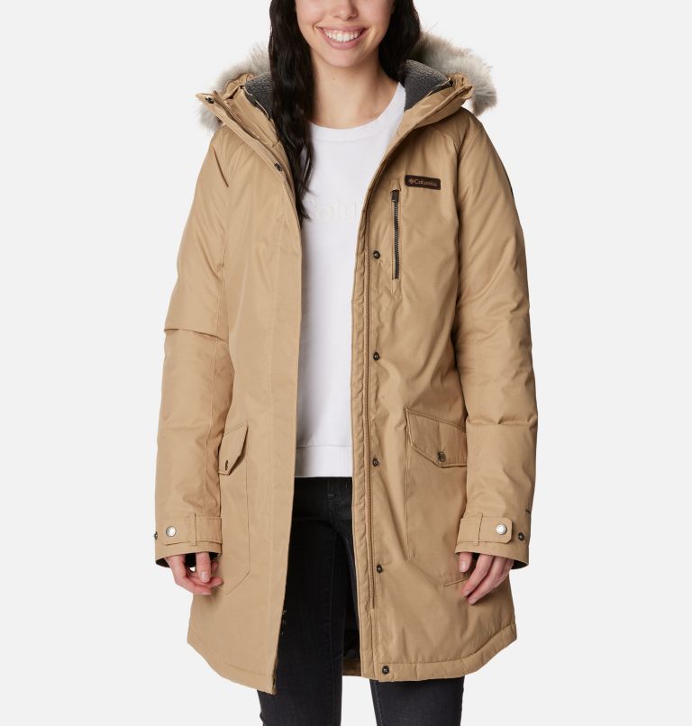 Women's Suttle Mountain Long Insulated Jacket, Color: Beach, image 8