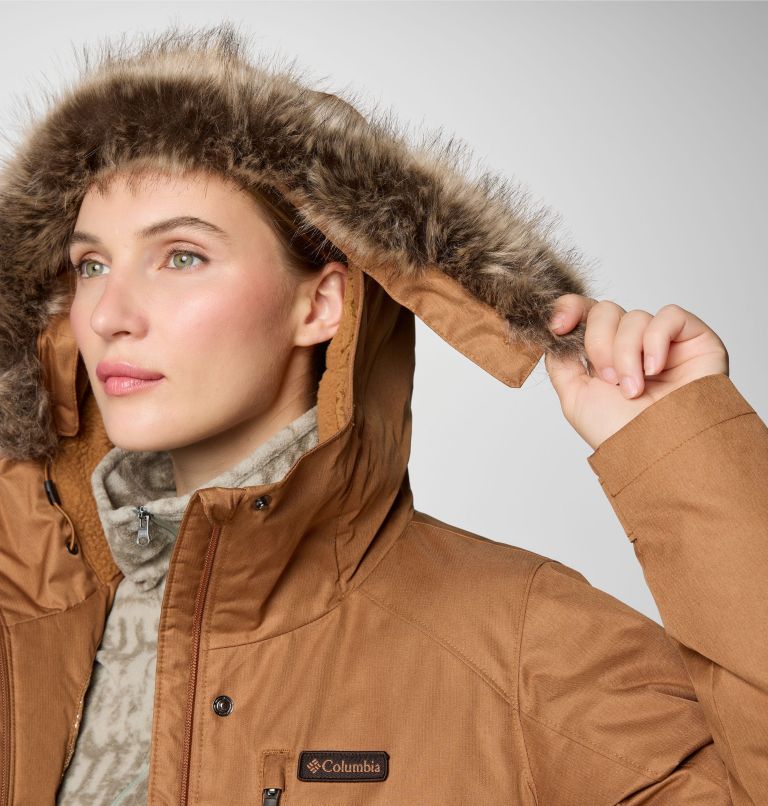 Women's Suttle Mountain Long Insulated Jacket, Color: Camel Brown, image 8