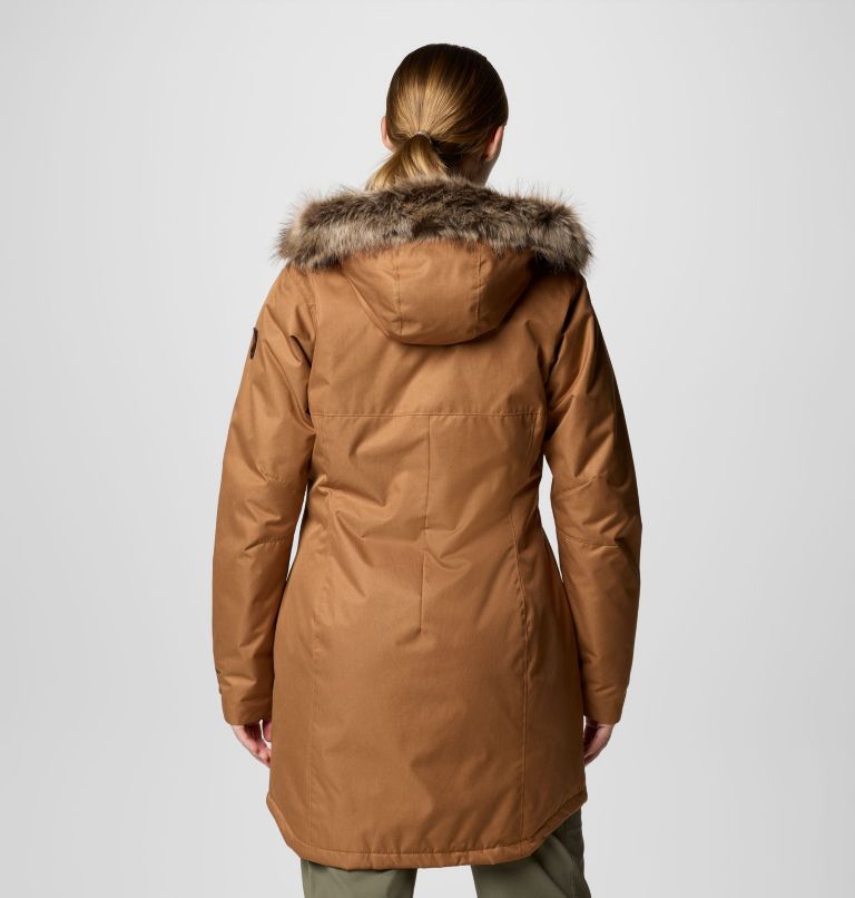 Women's Suttle Mountain Long Insulated Jacket, Color: Camel Brown, image 2