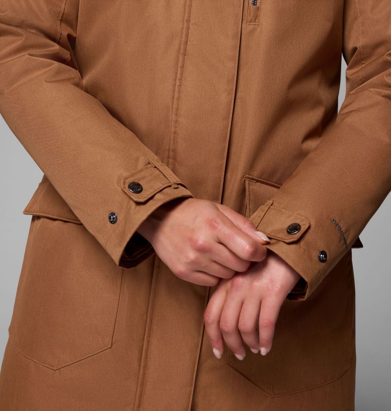 Women's Suttle Mountain Long Insulated Jacket, Color: Camel Brown, image 8