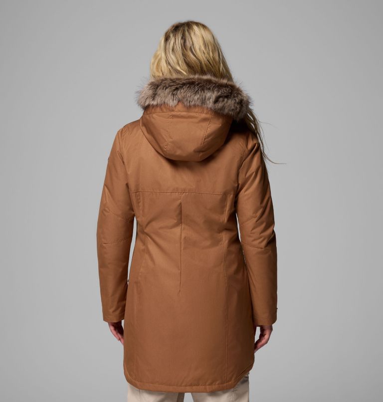 Women's Suttle Mountain Long Insulated Jacket, Color: Camel Brown, image 3