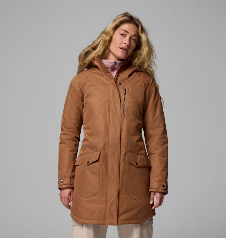 Women's Suttle Mountain Long Insulated Jacket, Color: Camel Brown, image 1