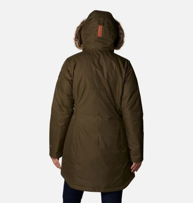 Women's Suttle Mountain Long Insulated Jacket, Color: Olive Green