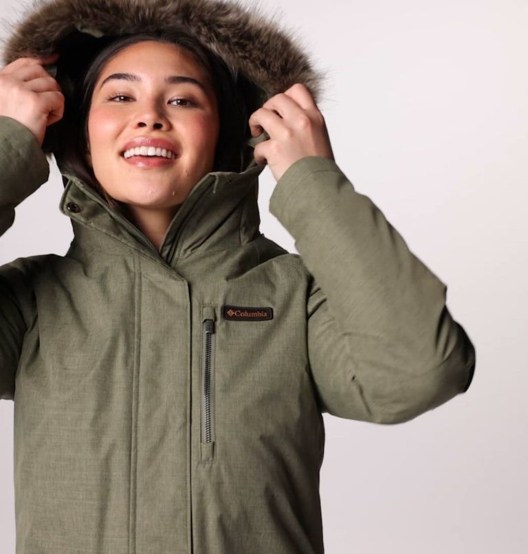 Manteau long isolé Suttle Mountain pour femmes, Color: Stone Green