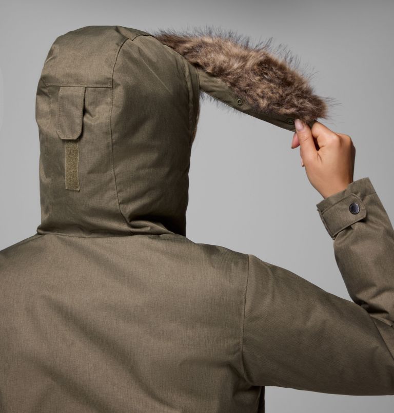 Women's Suttle Mountain Long Insulated Jacket, Color: Stone Green, image 9
