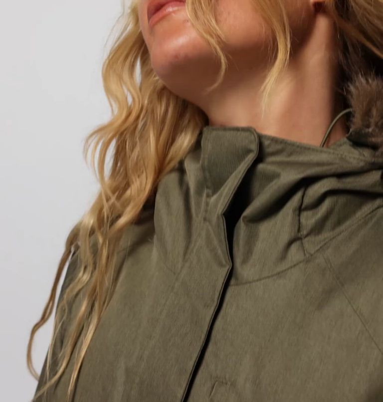 Women's Suttle Mountain Long Synthetic Down Parka, Color: Stone Green
