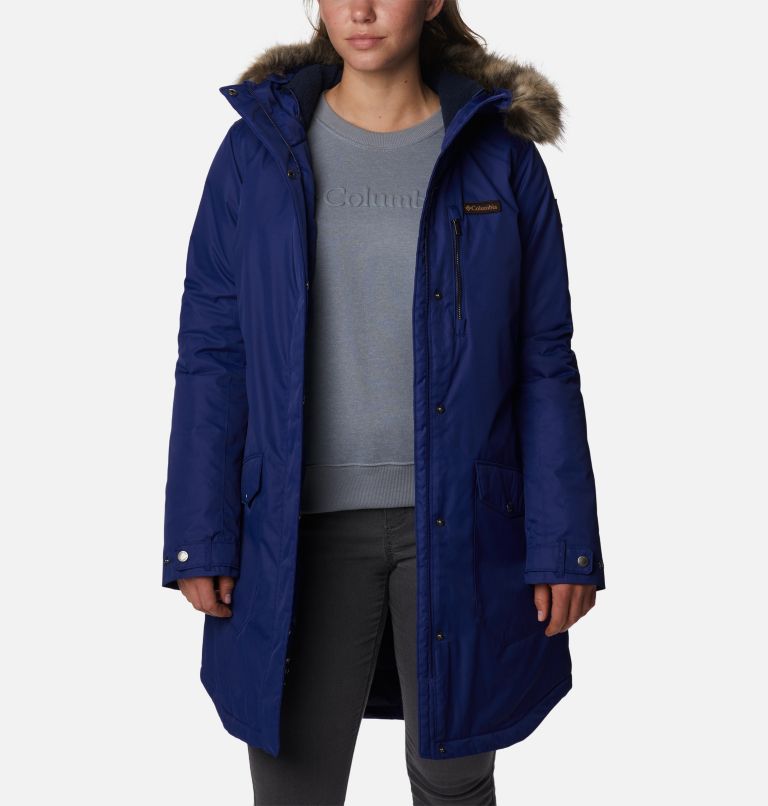 Thumbnail: Women's Suttle Mountain Long Insulated Jacket, Color: Dark Sapphire, image 8