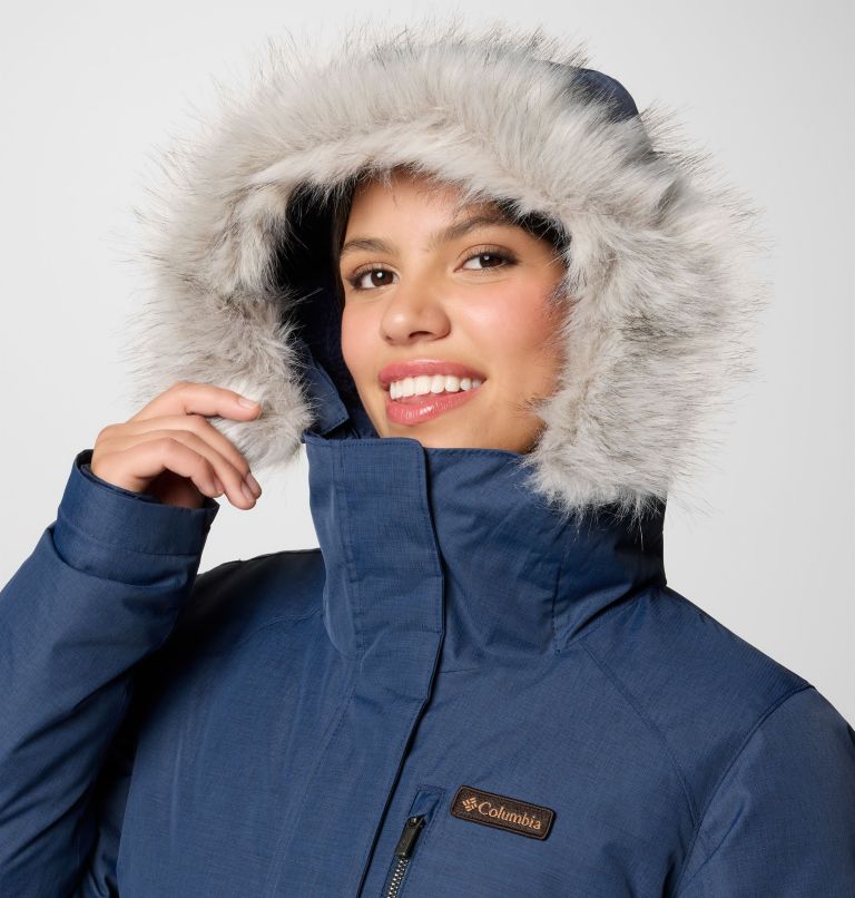 Columbia coat with fur hood on sale