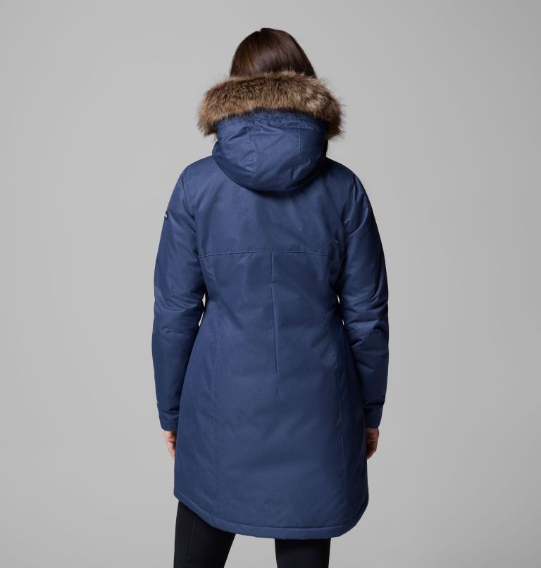 Women's Suttle Mountain Long Insulated Jacket, Color: Collegiate Navy, image 3