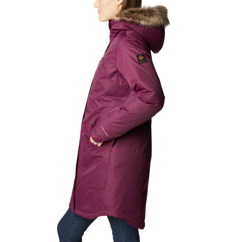 Women's Suttle Mountain Long Insulated Jacket, Color: Marionberry, image 3