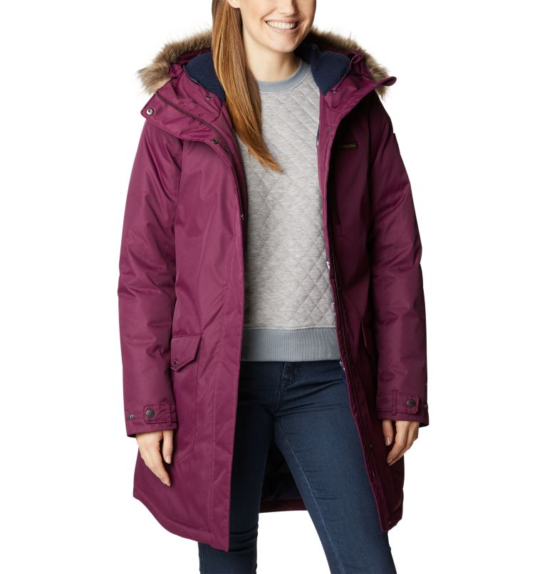 Women's Suttle Mountain Long Insulated Jacket, Color: Marionberry, image 7