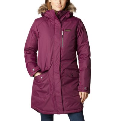 Women's Suttle Mountain Long Insulated Jacket, Color: Marionberry