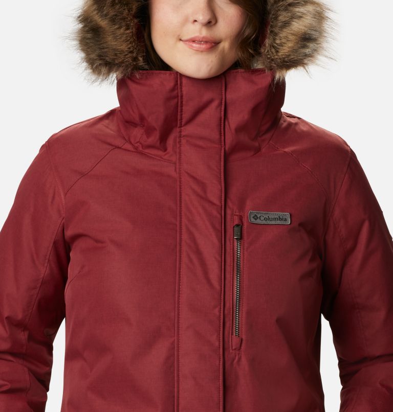 Thumbnail: Women's Suttle Mountain Long Insulated Jacket, Color: Marsala Red, image 4