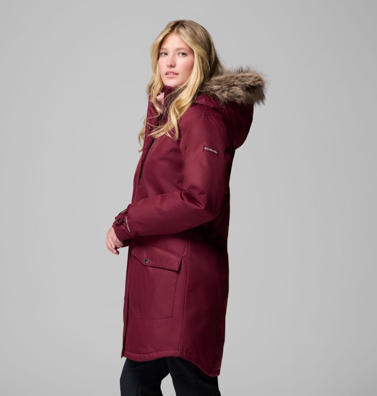 Women's Suttle Mountain Long Insulated Jacket, Color: Rich Wine, image 4