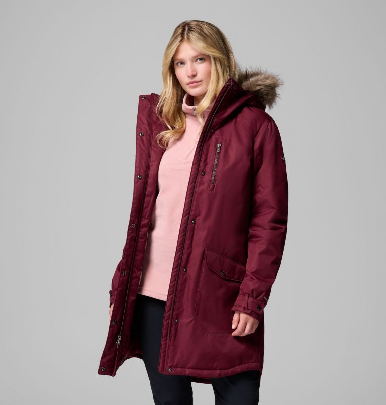 Women's Suttle Mountain Long Insulated Jacket, Color: Rich Wine, image 5