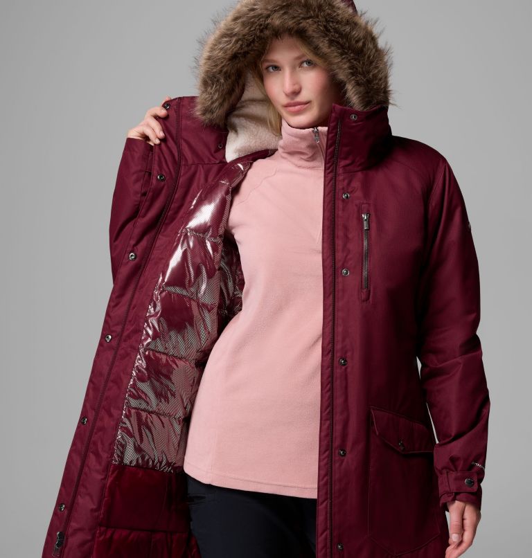 Women's Suttle Mountain Long Insulated Jacket, Color: Rich Wine, image 6