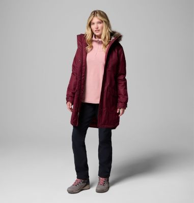 Women's Suttle Mountain Long Insulated Jacket, Color: Rich Wine, image 10