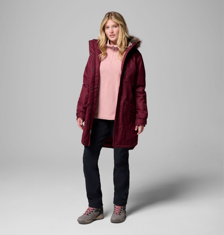 Women's Suttle Mountain Long Insulated Jacket, Color: Rich Wine, image 2