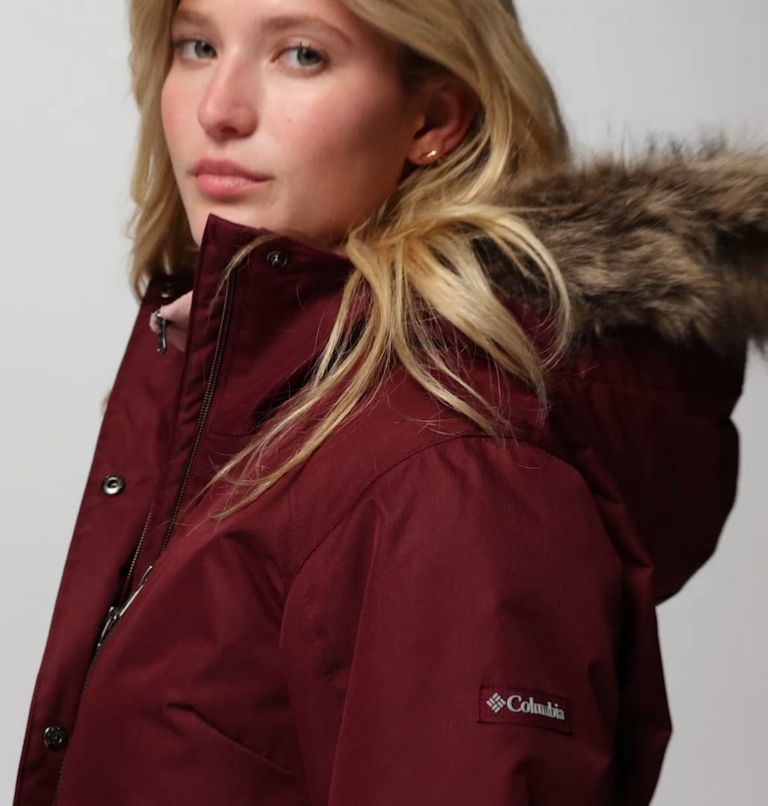Women's Suttle Mountain Long Synthetic Down Parka, Color: Rich Wine