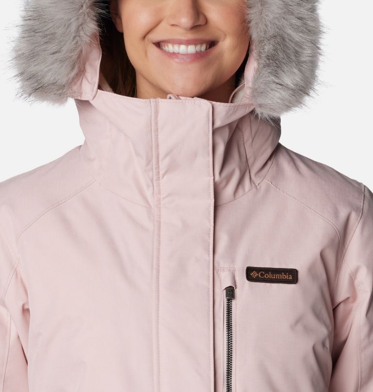 Women's Suttle Mountain Long Insulated Jacket, Color: Dusty Pink, image 4
