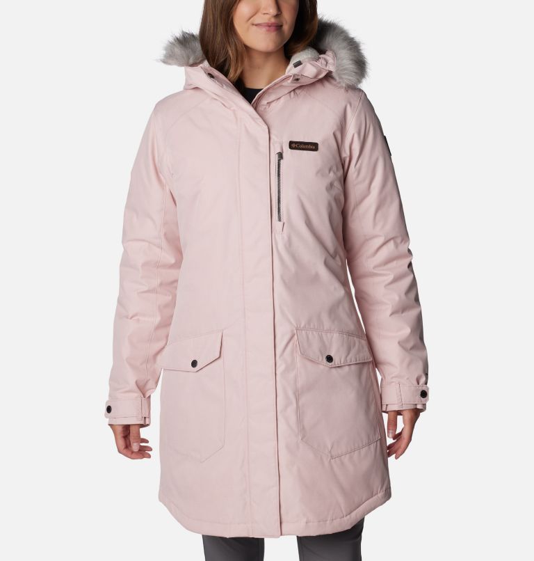 Thumbnail: Women's Suttle Mountain Long Insulated Jacket, Color: Dusty Pink, image 1