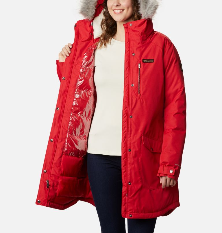 Women's Suttle Mountain Long Insulated Jacket, Color: Red Lily, image 5
