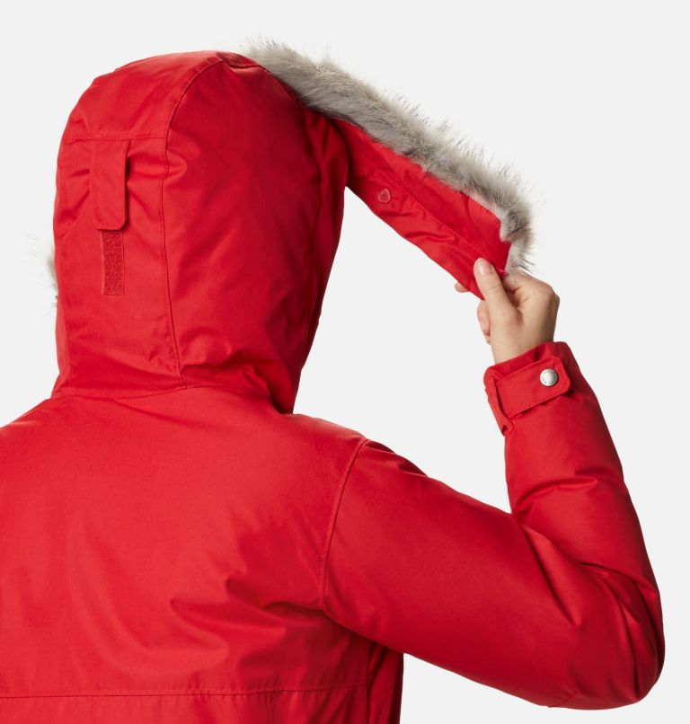 Women's Suttle Mountain Long Insulated Jacket, Color: Red Lily, image 6