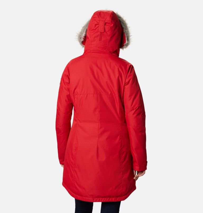 Women's Suttle Mountain Long Insulated Jacket, Color: Red Lily, image 2