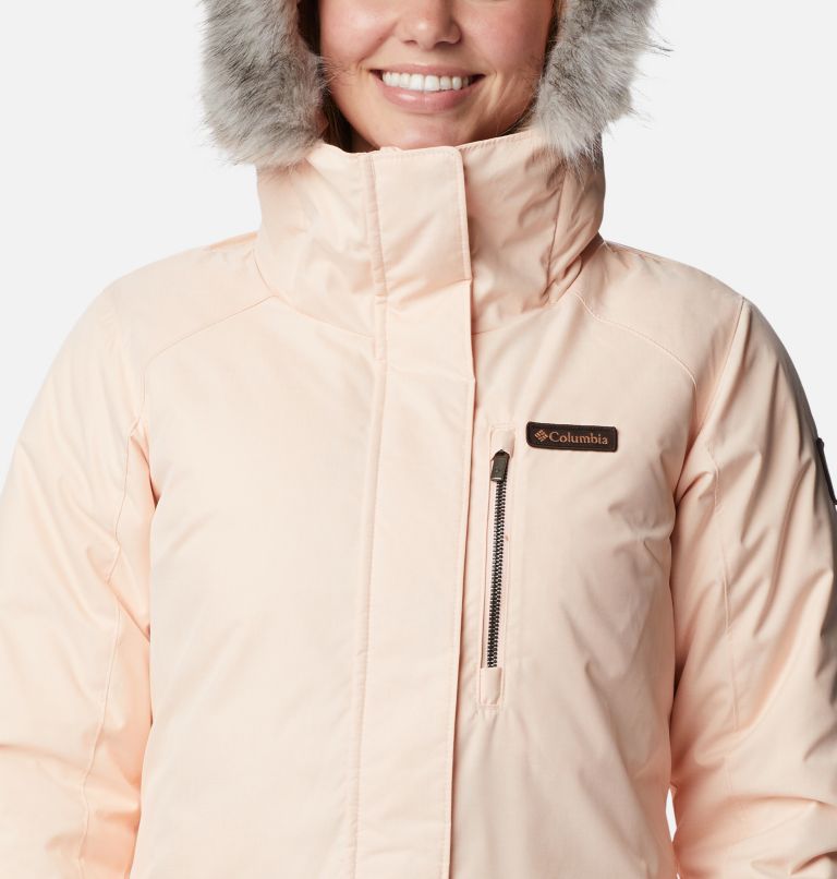 Thumbnail: Women's Suttle Mountain Long Insulated Jacket, Color: Peach Blossom, image 4