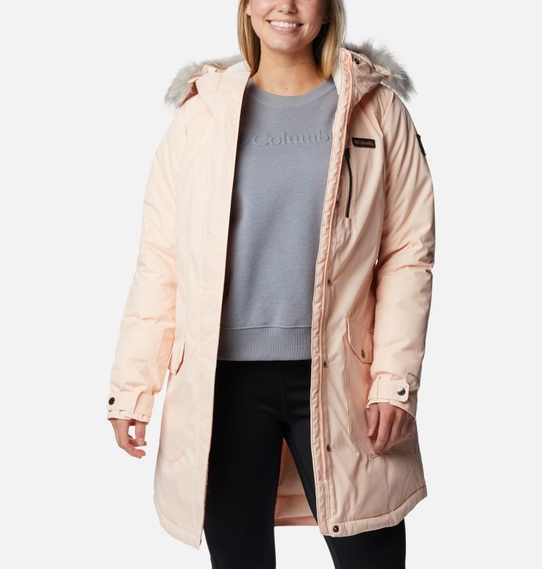 Thumbnail: Women's Suttle Mountain Long Insulated Jacket, Color: Peach Blossom, image 8