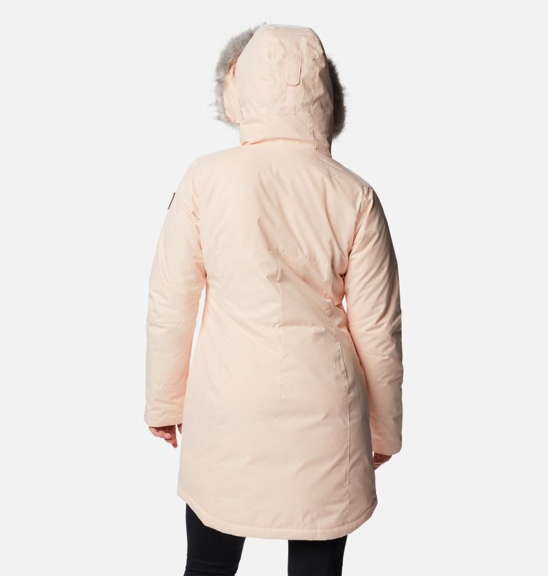 Women's Suttle Mountain Long Insulated Jacket, Color: Peach Blossom, image 2