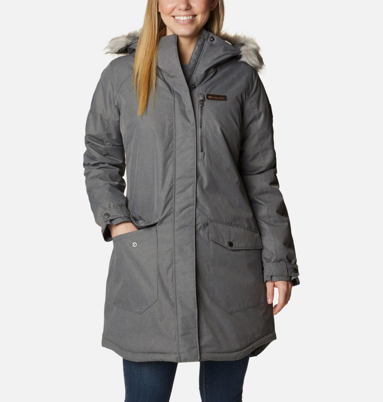 Thumbnail: Women's Suttle Mountain Long Insulated Jacket, Color: City Grey, image 1