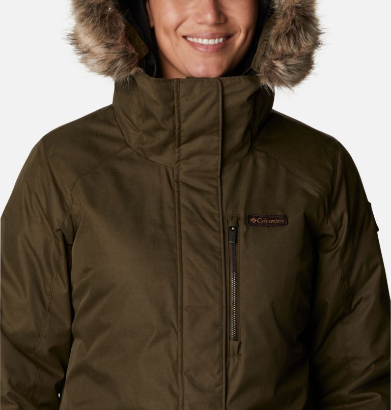 Thumbnail: Women's Suttle Mountain Long Insulated Jacket, Color: Olive Green, image 4