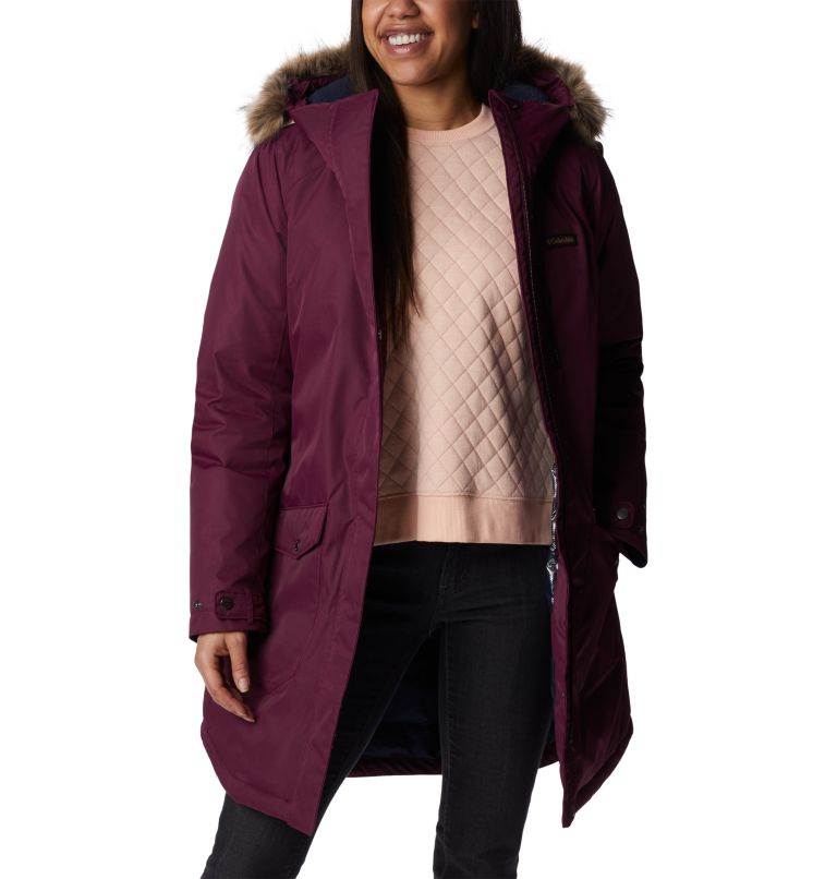 Women's Suttle Mountain Long Insulated Jacket, Color: Marionberry, image 8