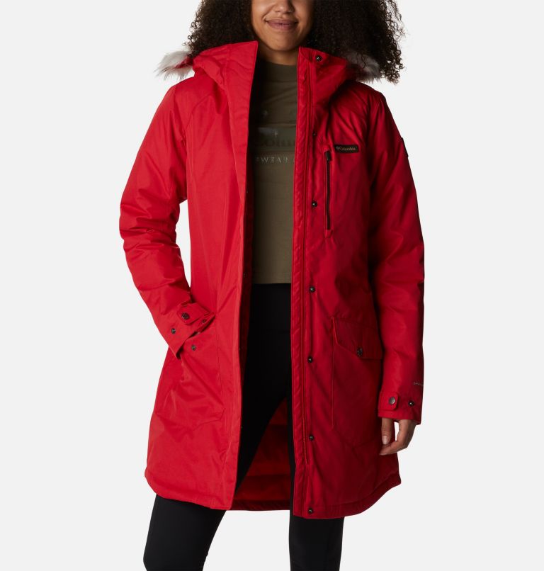 Suttle Mountain Long Insulated Jacket | 658 | XL, Color: Red Lily, image 8