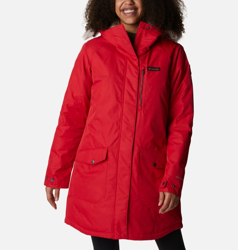 Suttle Mountain Long Insulated Jacket | 658 | XL, Color: Red Lily, image 1