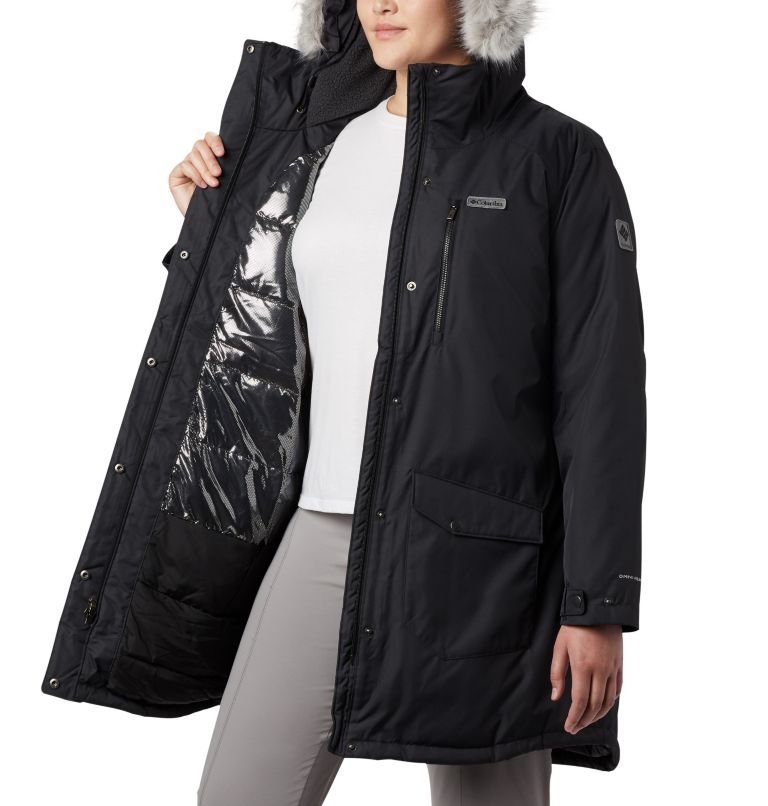 Thumbnail: Women's Suttle Mountain Long Insulated Jacket - Plus Size, Color: Black, image 5