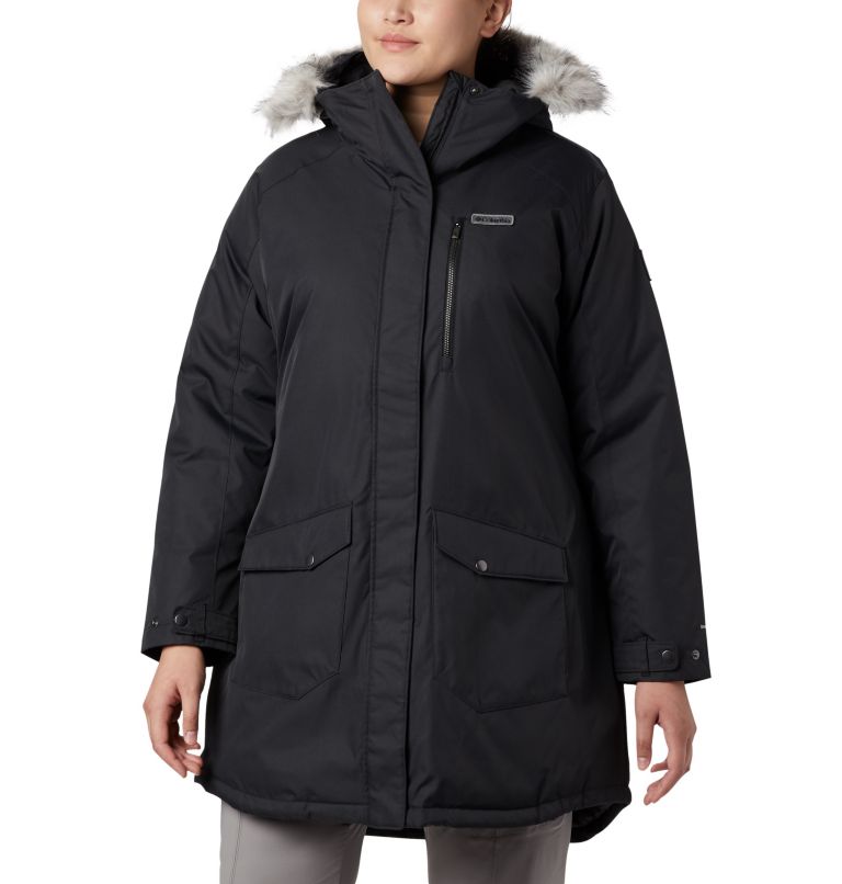 Thumbnail: Women's Suttle Mountain Long Insulated Jacket - Plus Size, Color: Black, image 1