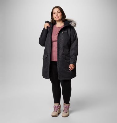 Women's Suttle Mountain Long Insulated Jacket - Plus Size, Color: Black, image 7