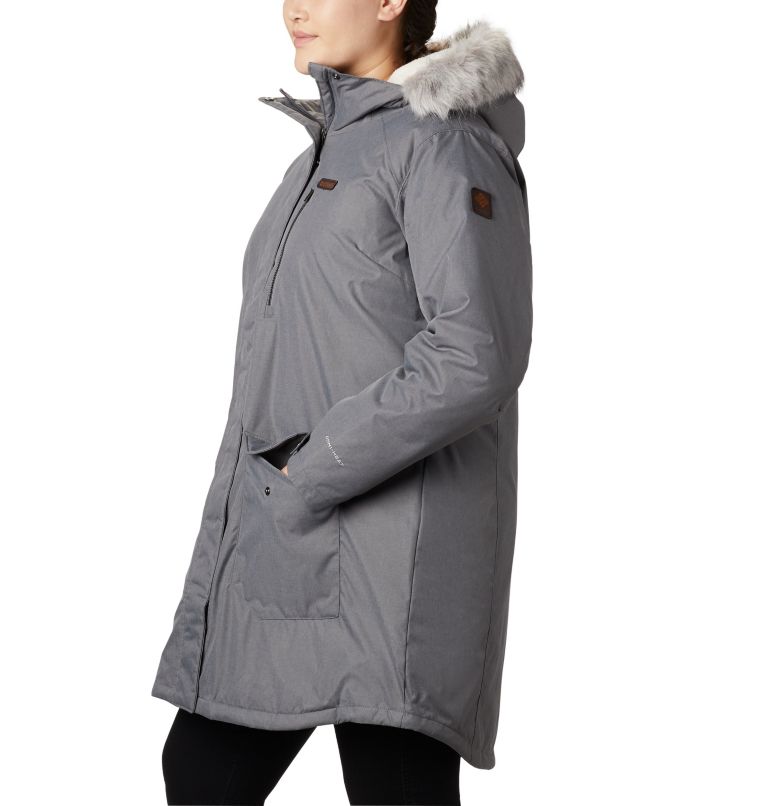 Women's Suttle Mountain Long Insulated Jacket - Plus Size, Color: City Grey, image 3
