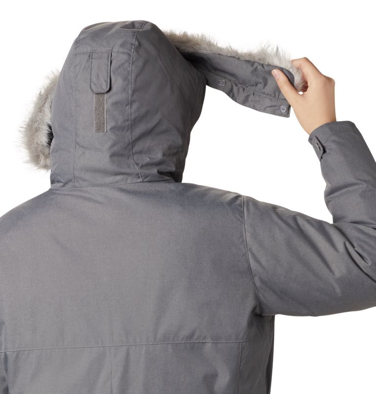 Thumbnail: Women's Suttle Mountain Long Insulated Jacket - Plus Size, Color: City Grey, image 4